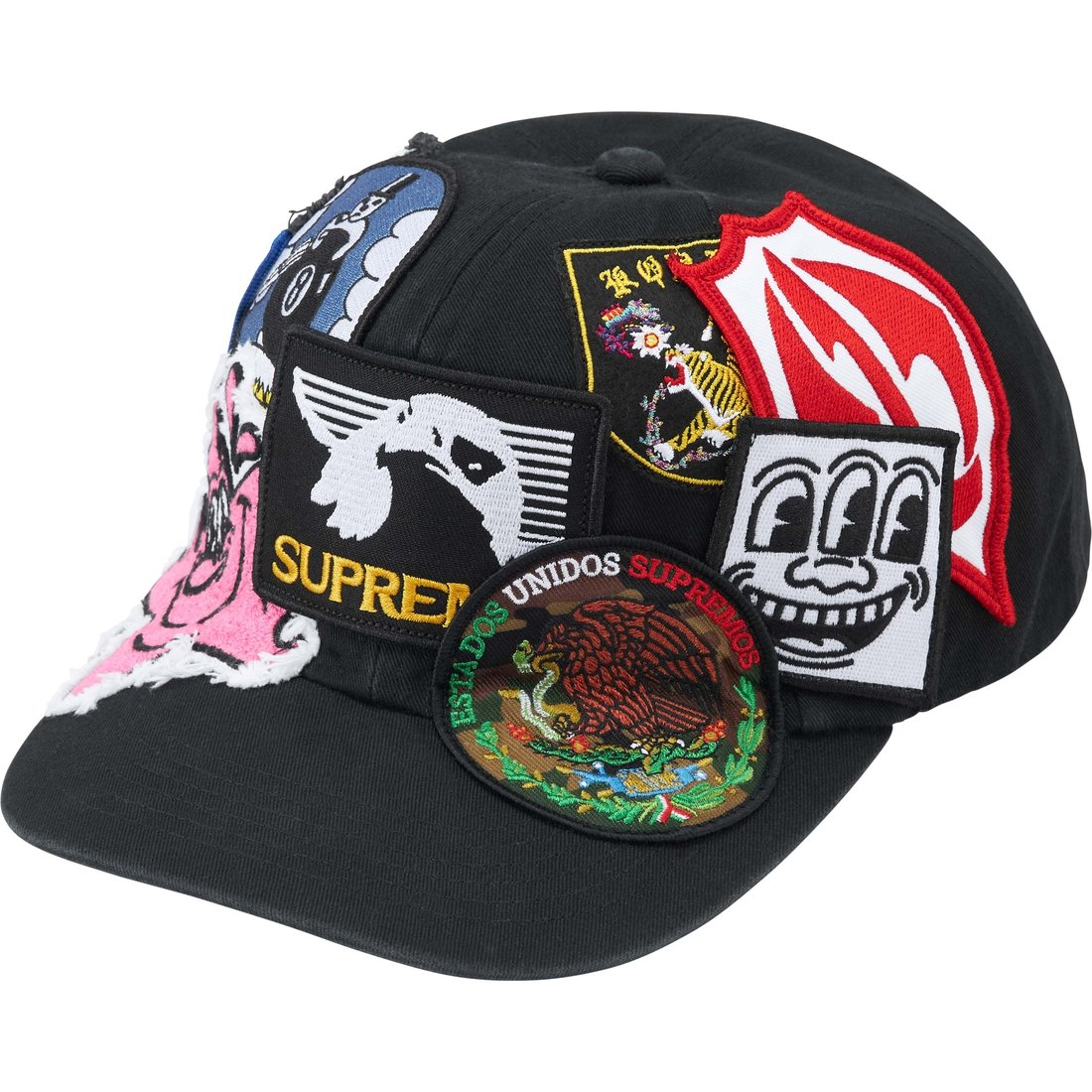Supreme Patches 6-Panel (SS25) - Black - $88