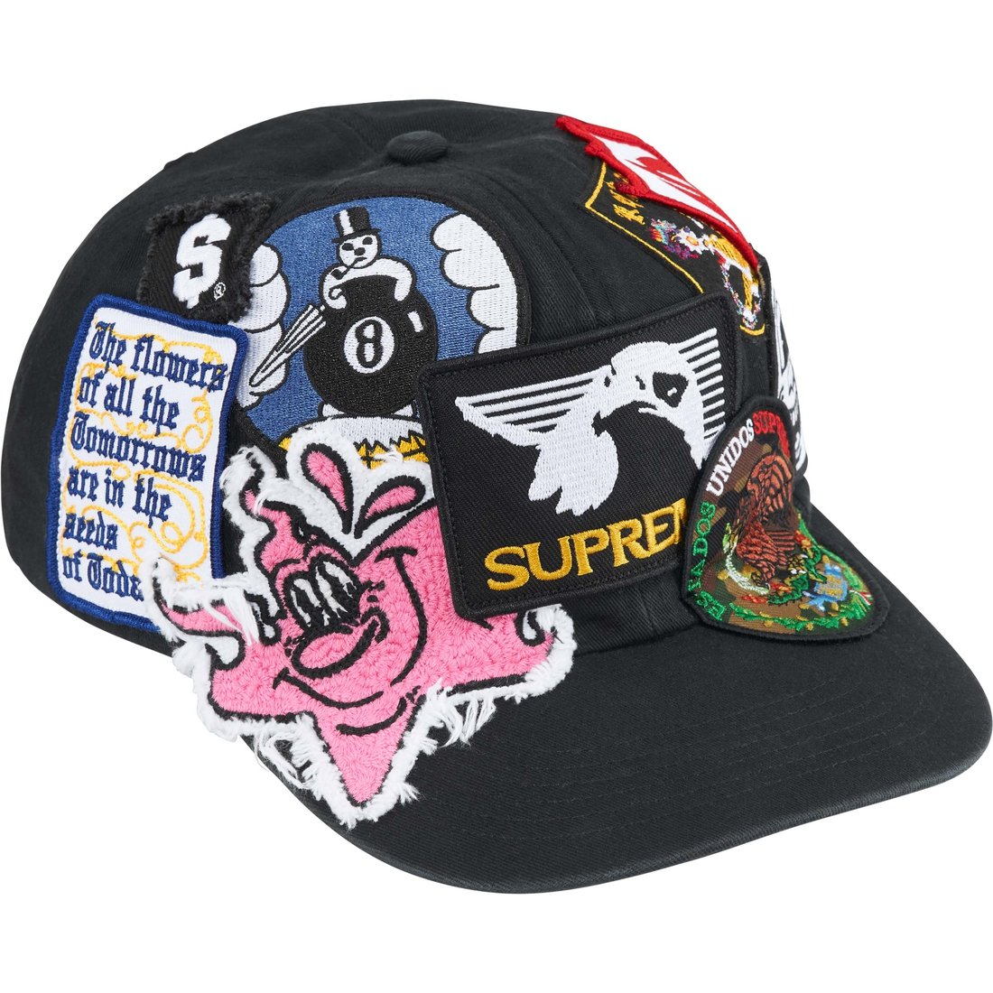 Supreme Patches 6-Panel (SS25) - Black - $88