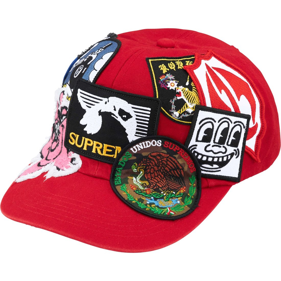 Supreme Patches 6-Panel (SS25) - Red - $88
