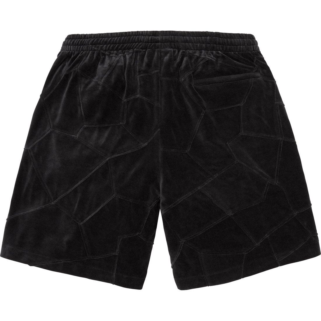 Supreme Patchwork Velour Short (SS25) - Black - $138