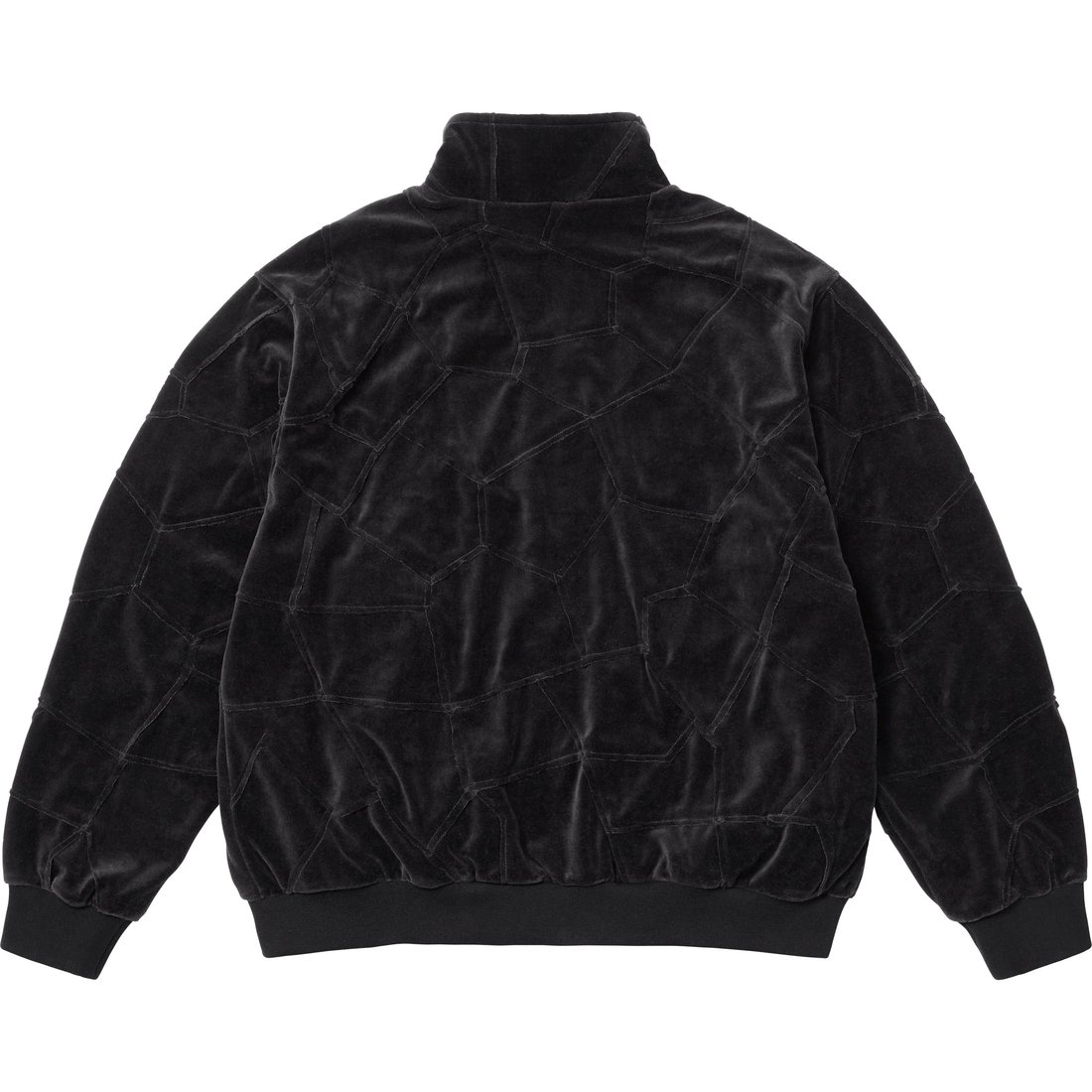 Supreme Patchwork Velour Track Jacket (SS25) - Black - $238
