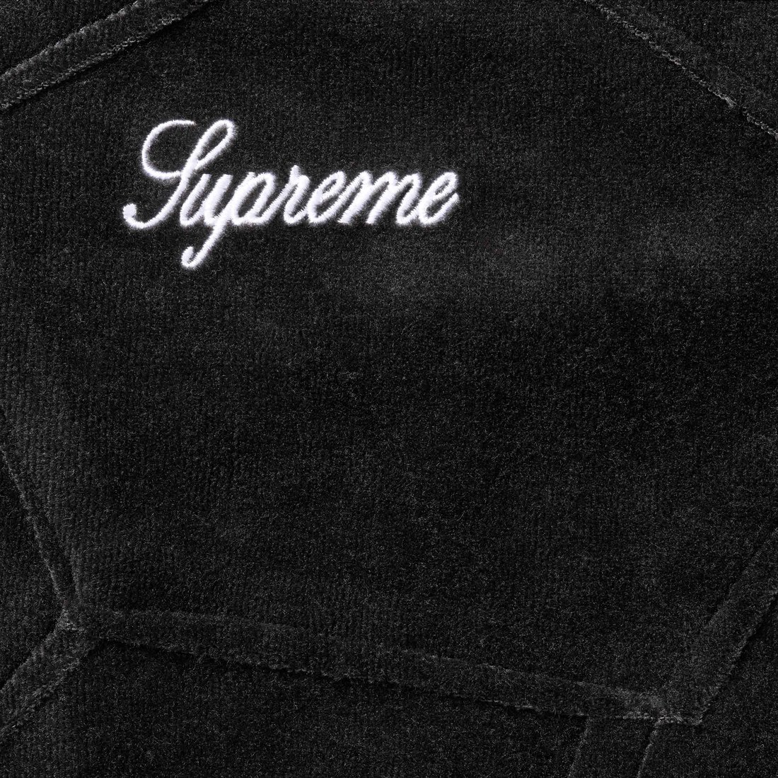 Supreme Patchwork Velour Track Jacket (SS25) - Black - $238
