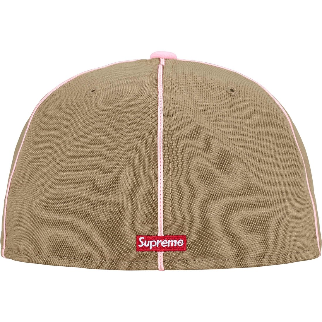 Supreme Piping Script Logo New Era (SS25) - Tan - $54