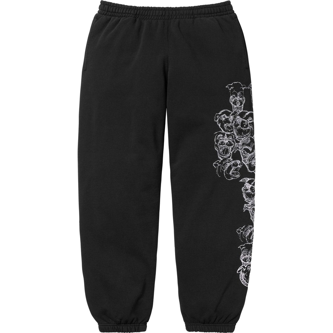 Supreme Pitbulls Embroidered Sweatpant (SS25) - Black - $158