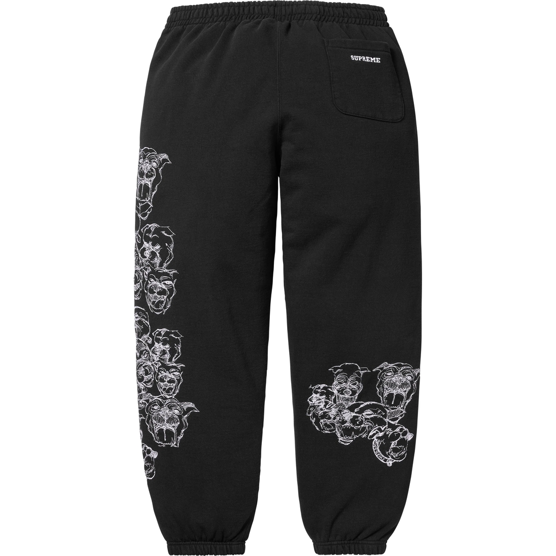 Supreme Pitbulls Embroidered Sweatpant (SS25) - Black - $158