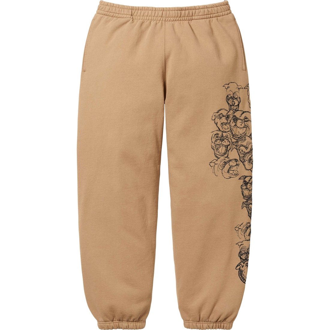 Supreme Pitbulls Embroidered Sweatpant (SS25) - Light Tan - $158