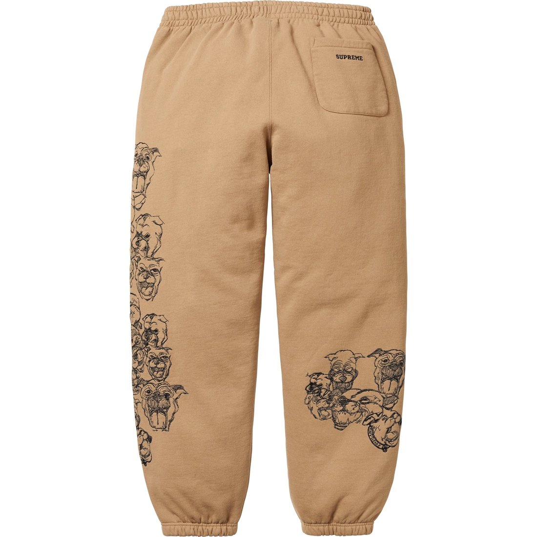 Supreme Pitbulls Embroidered Sweatpant (SS25) - Light Tan - $158