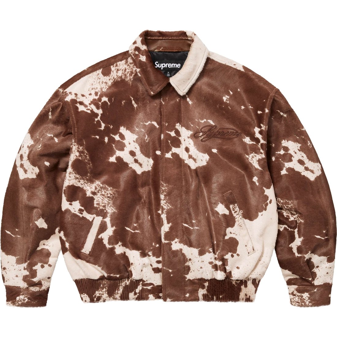 Supreme Ponyhair Varsity Jacket (SS25) - Cow - $1198
