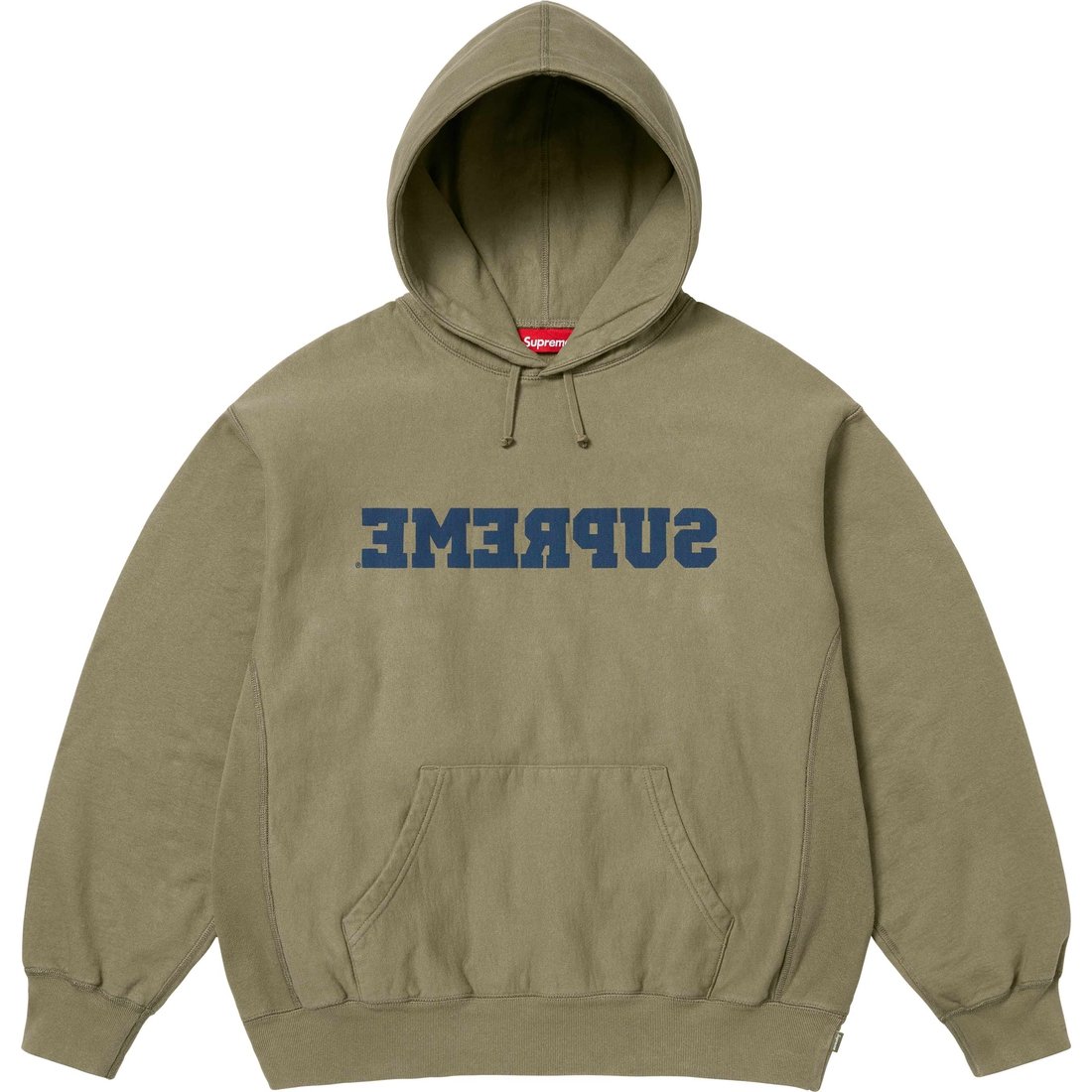 Supreme Reverse Hooded Sweatshirt (SS25) - Light Olive - $158