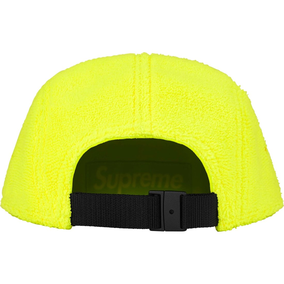 Supreme Reversible Terry Camp Cap (SS25) - Fluorescent Yellow - $54