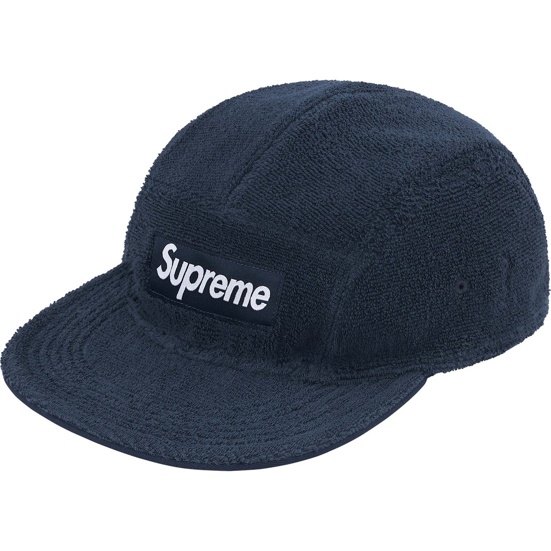 Supreme Reversible Terry Camp Cap (SS25) - Navy - $54