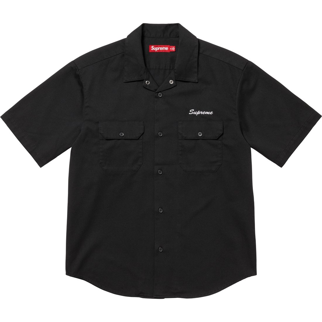 Supreme Rhinestone Pin Up S S Work Shirt (SS25) - Black - $158