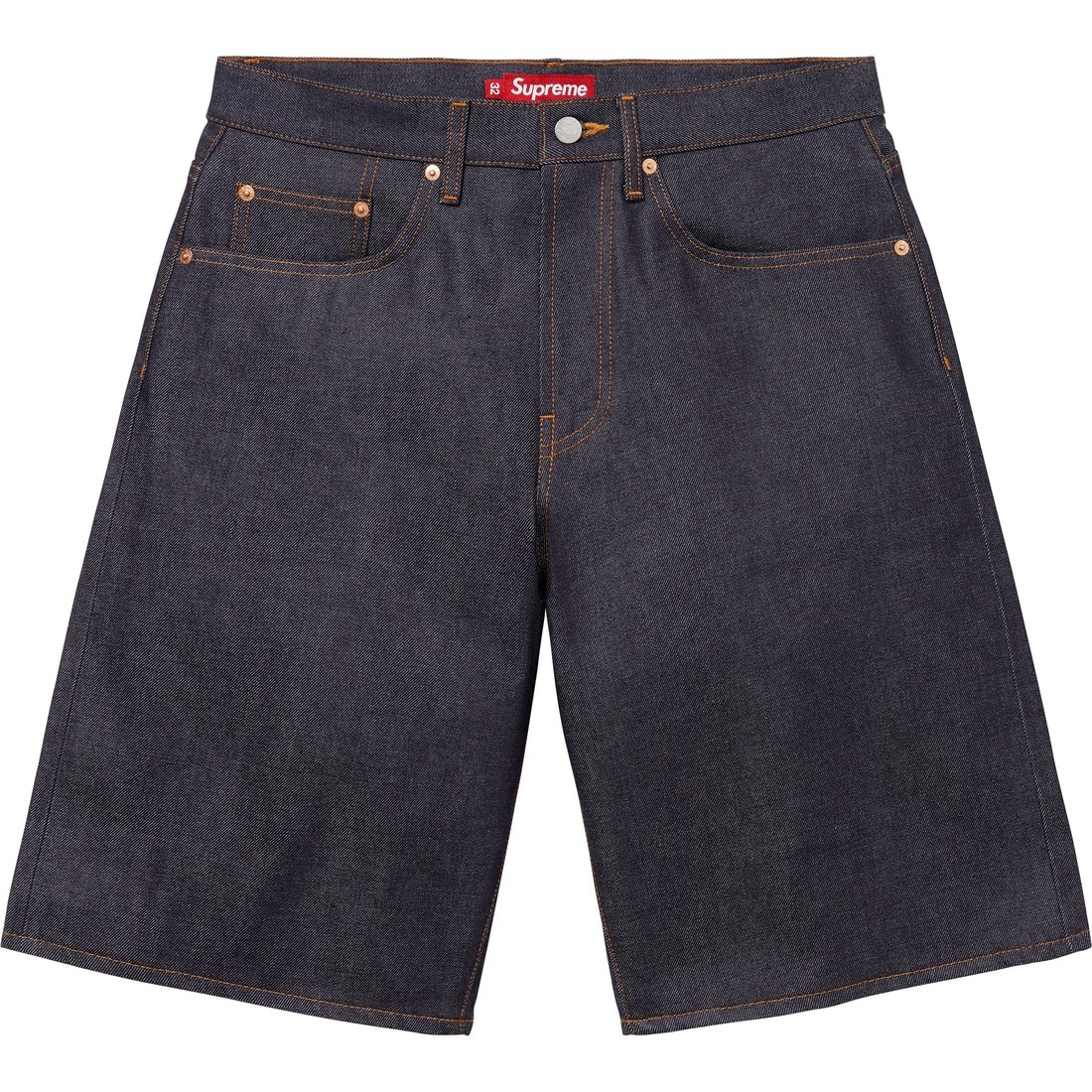 Supreme Rigid Baggy Selvedge Denim Short (SS25) - Rigid Indigo - $168