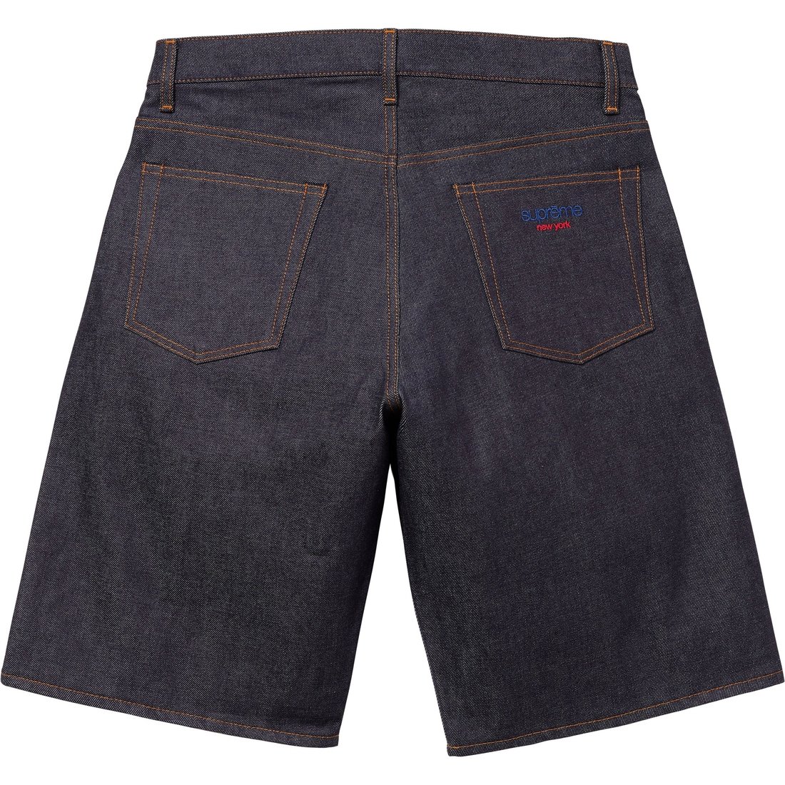 Supreme Rigid Baggy Selvedge Denim Short (SS25) - Rigid Indigo - $168