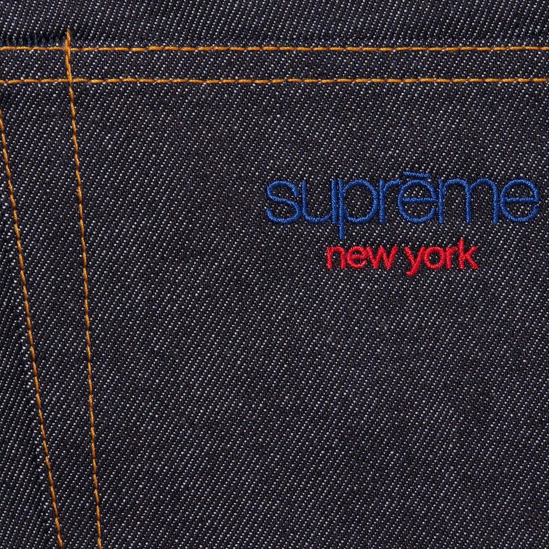 Supreme Rigid Baggy Selvedge Denim Short (SS25) - Rigid Indigo - $168