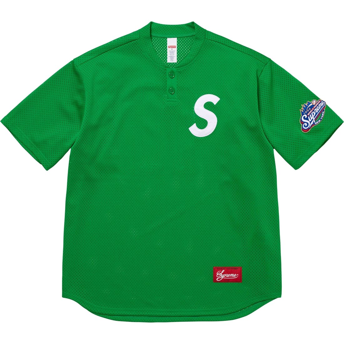 Supreme S Logo Baseball Henley (SS25) - Green - $118