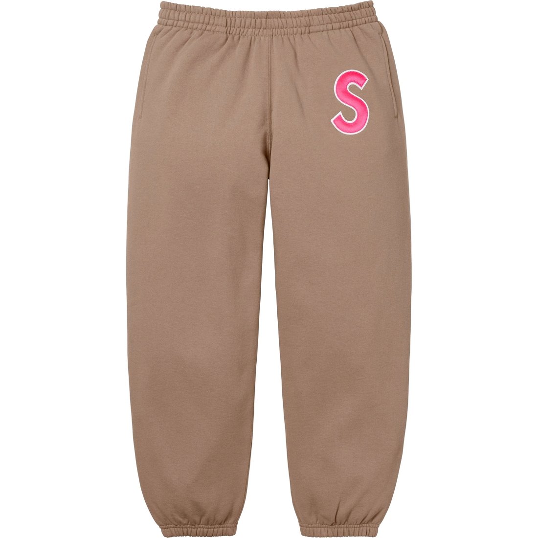 Supreme S Logo Sweatpant (SS25) - Dusty Brown - $158
