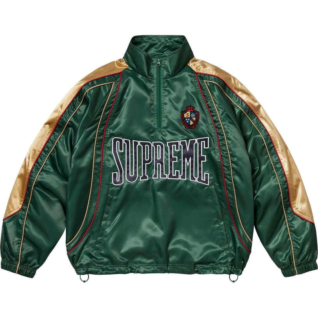 Supreme Satin Piping Pullover (SS25) - Green - $198