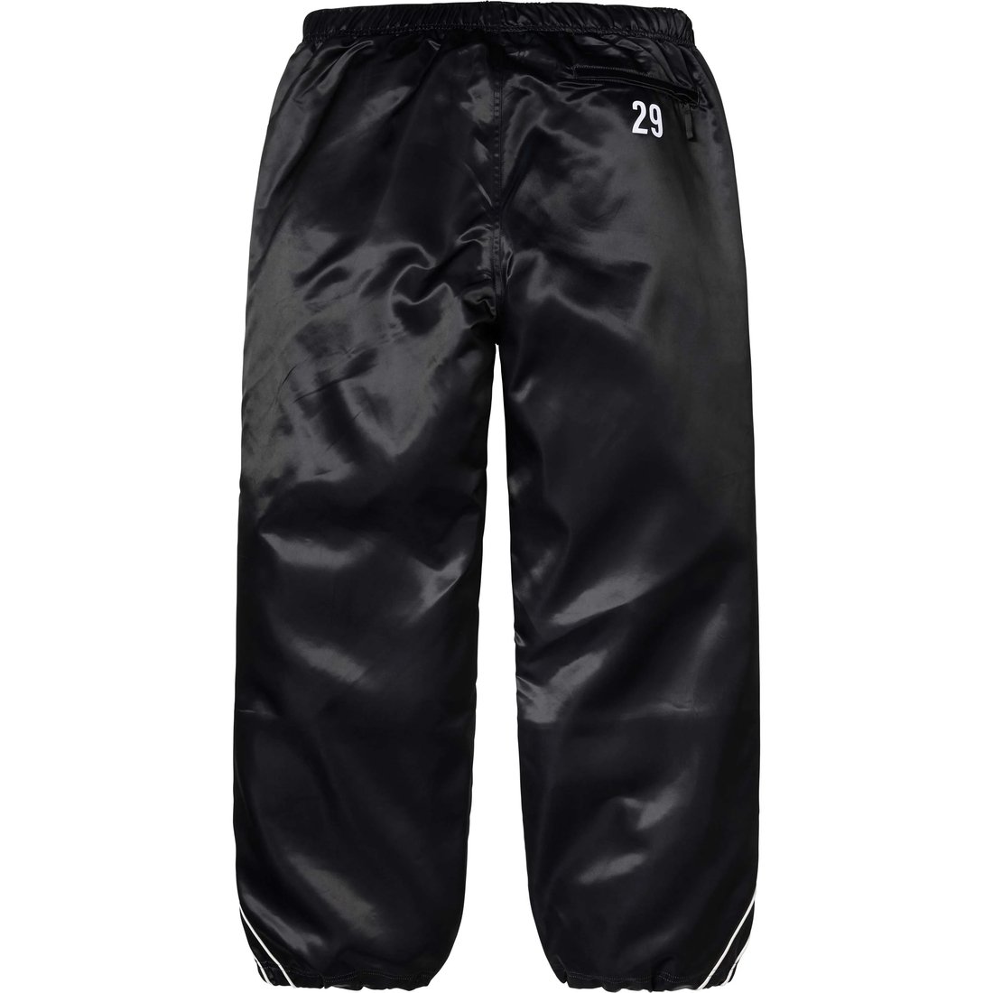 Supreme Satin Track Pant (SS25) - Black - $158