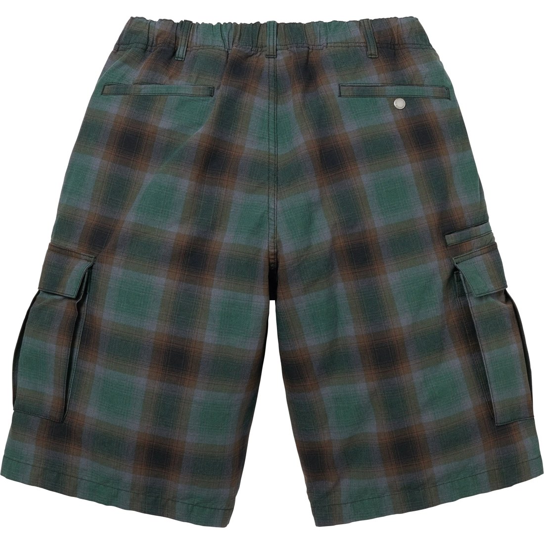 Supreme Shadow Plaid Cargo Short (SS25) - Green - $138