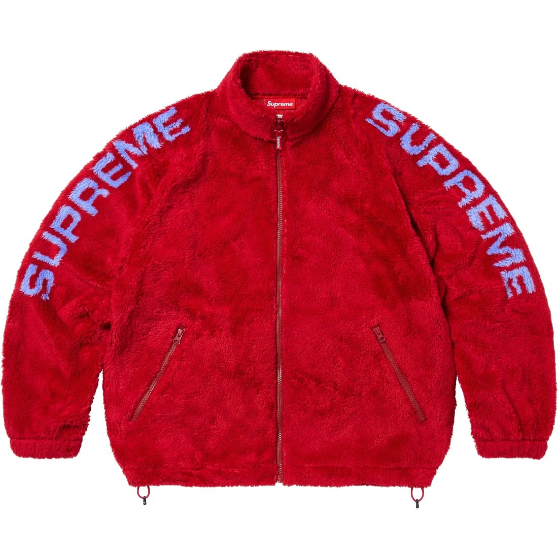 Supreme Shoulder Logo Fleece Jacket (SS25) - Red - $178