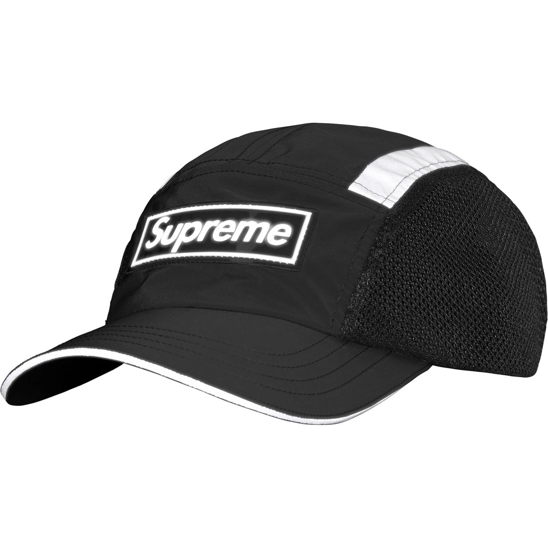 Supreme Side Mesh Camp Cap (SS25) - Black - $48