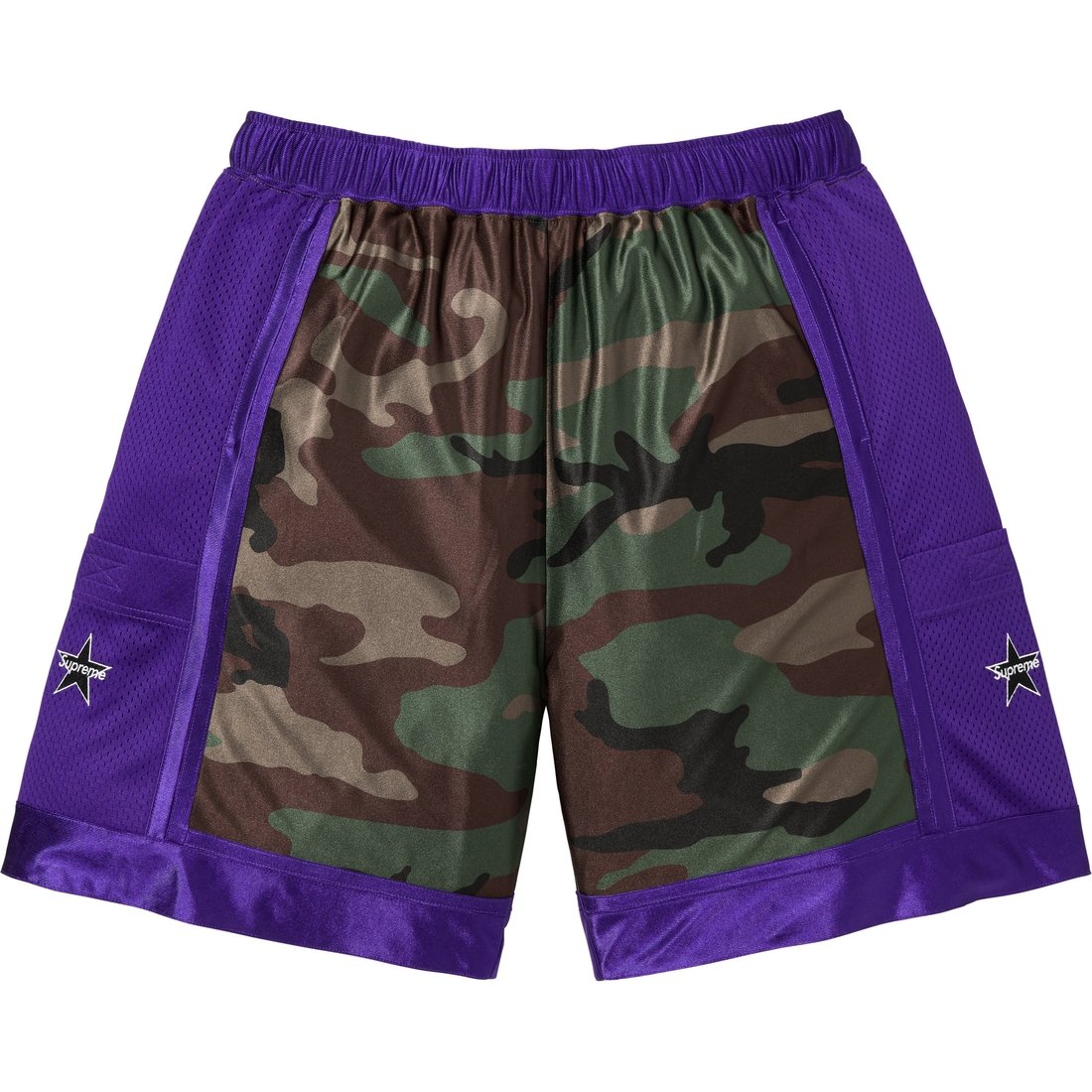 Supreme Side Pocket Basketball Short (SS25) - Woodland Camo - $110