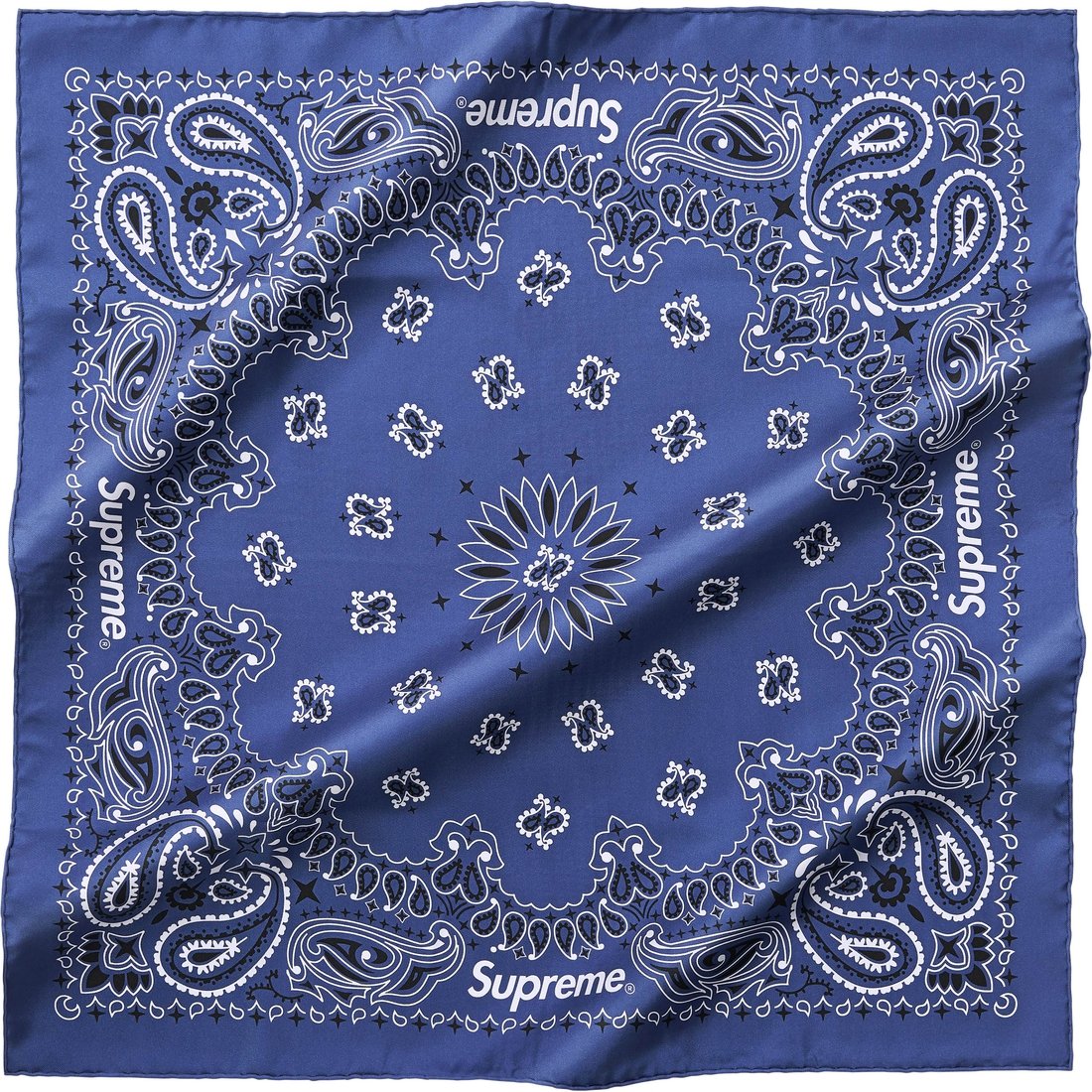 Supreme Silk Bandana (SS25) - Navy - $148