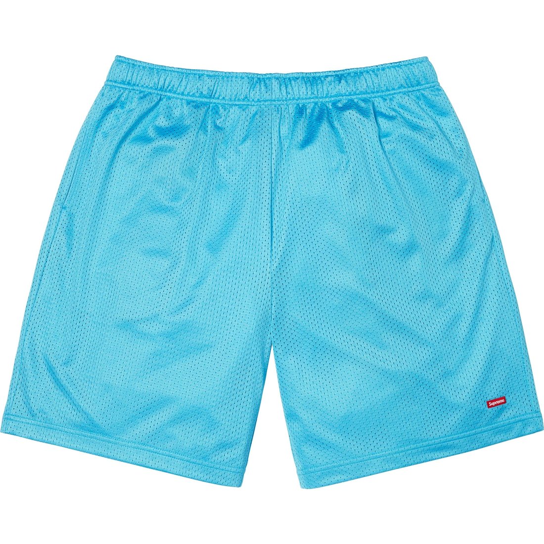 Supreme Small Box Baggy Mesh Short (SS25) - Cyan - $98