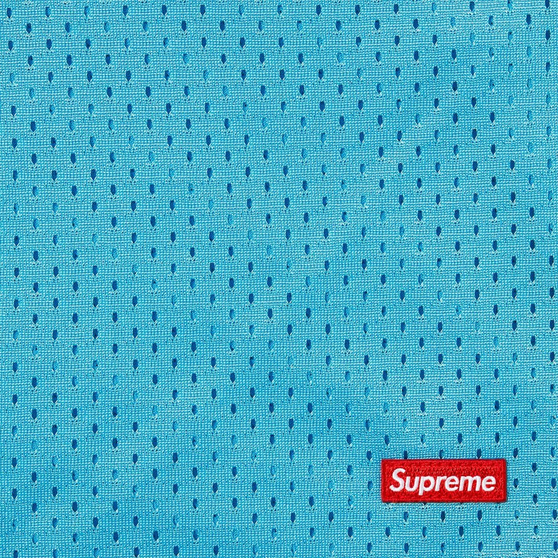 Supreme Small Box Baggy Mesh Short (SS25) - Cyan - $98