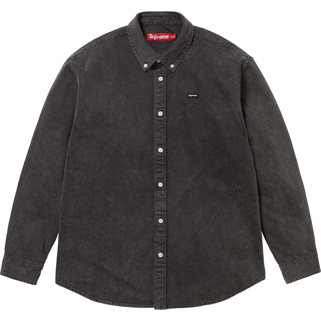 Supreme Small Box Denim Shirt (SS25) - Black - $138