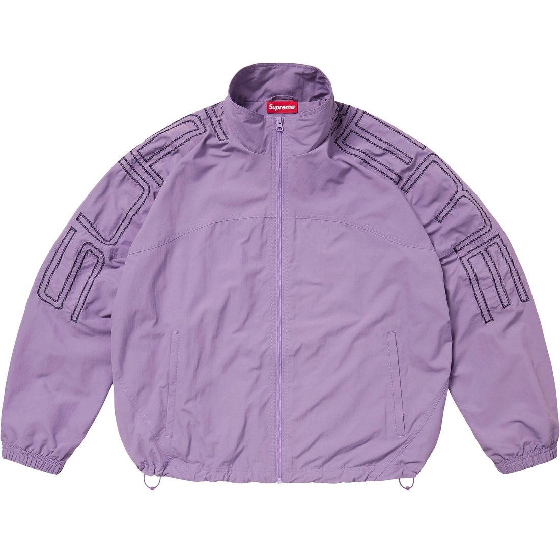 Supreme Spellout Embroidered Track Jacket (SS25) - Dusty Purple - $178