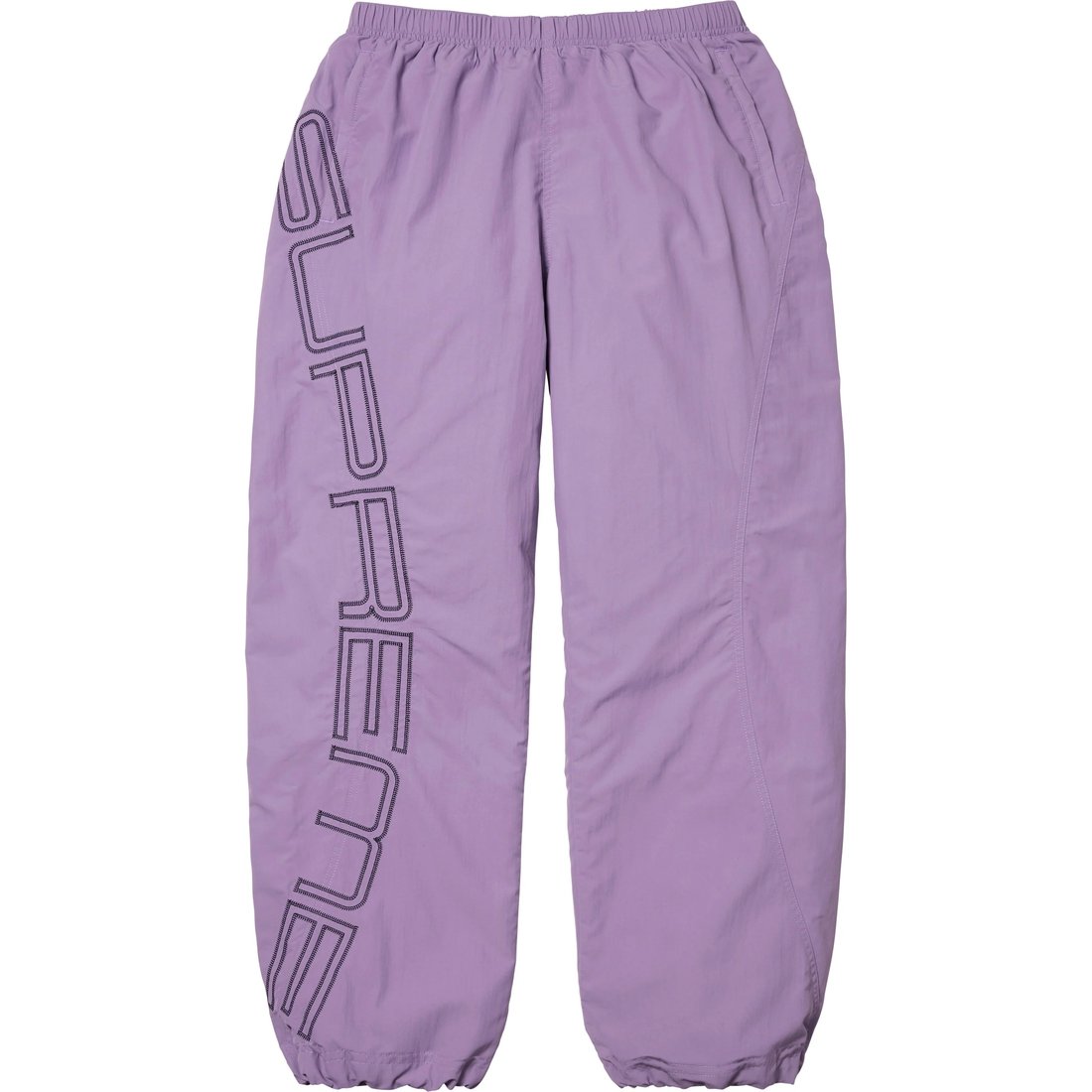 Supreme Spellout Embroidered Track Pant (SS25) - Dusty Purple - $148
