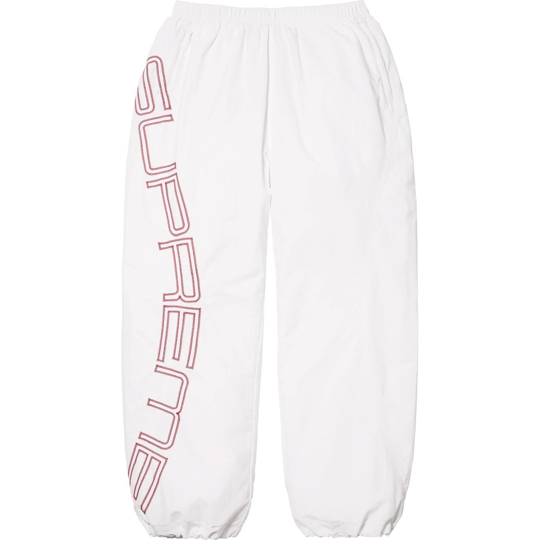 Supreme Spellout Embroidered Track Pant (SS25) - White - $148