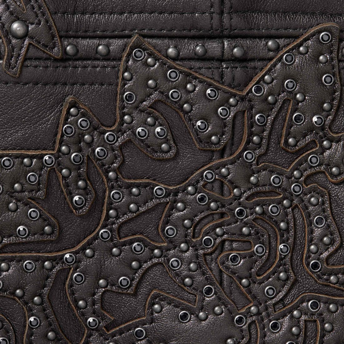 Supreme Studded Hooded Leather Jacket (SS25) - Black - $1298