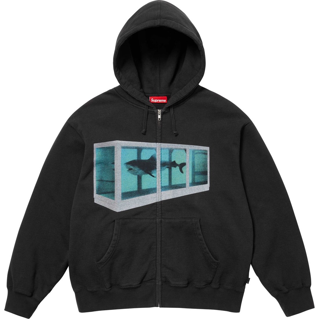 Supreme Supreme Damien Hirst Zip Up Hooded Sweatshirt (SS25) - Black - $198