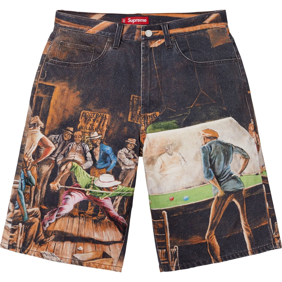 Supreme Supreme Ernie Barnes Baggy Denim Short (SS25) - Pool Hall - $168