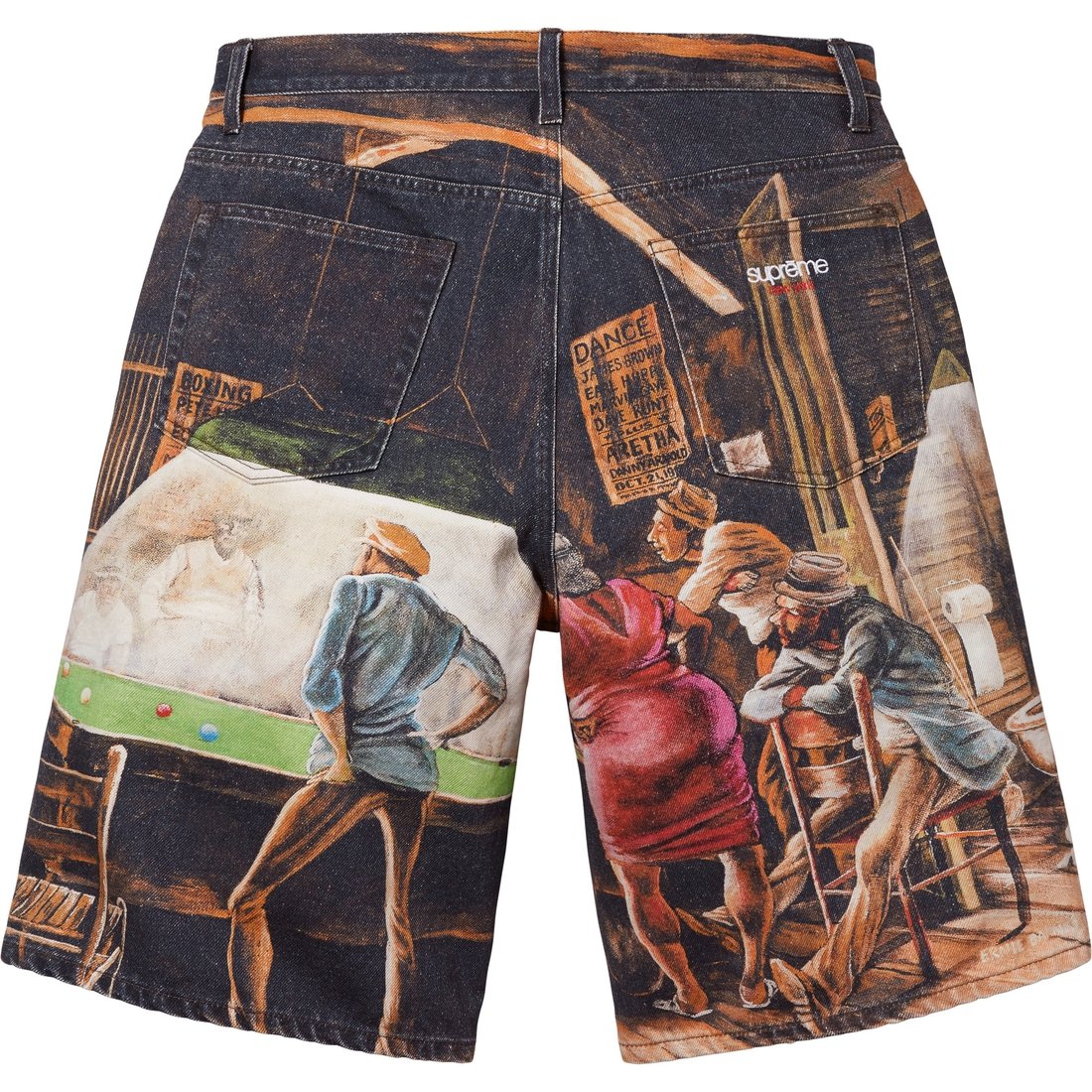 Supreme Supreme Ernie Barnes Baggy Denim Short (SS25) - Pool Hall - $168