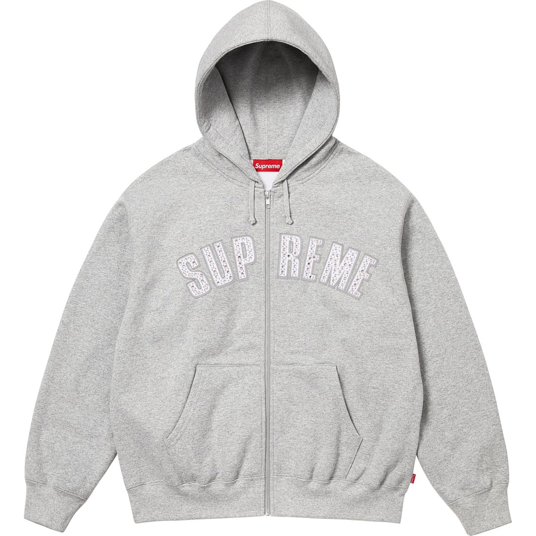 Supreme Supreme b.b. Simon Zip Up Hooded Sweatshirt (SS25) - Heather Grey - $298
