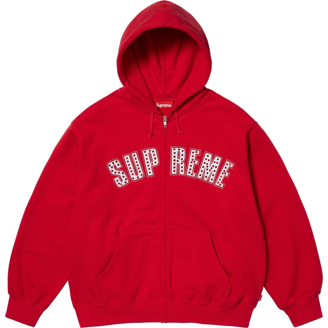Supreme Supreme b.b. Simon Zip Up Hooded Sweatshirt (SS25) - Red - $298