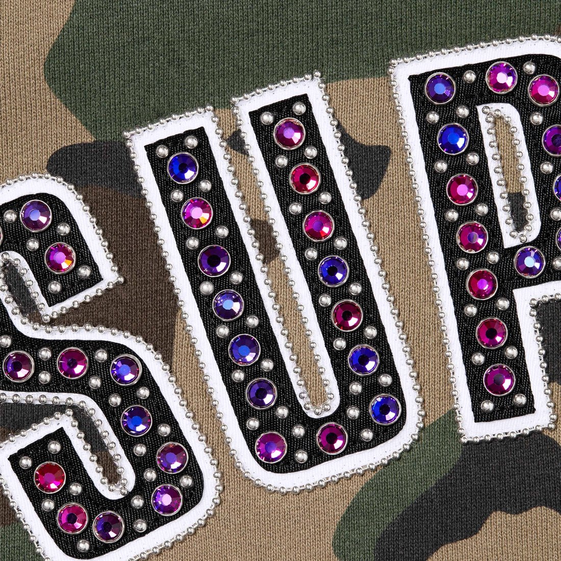 Supreme Supreme b.b. Simon Zip Up Hooded Sweatshirt (SS25) - Woodland Camo - $298
