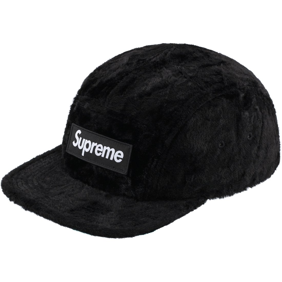 Supreme Supreme GOODENOUGH Crushed Rayon Pile Camp Cap (SS25) - Black - $58