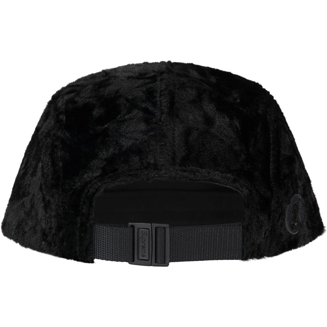 Supreme Supreme GOODENOUGH Crushed Rayon Pile Camp Cap (SS25) - Black - $58