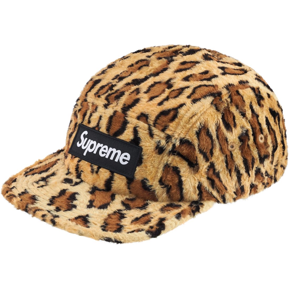 Supreme Supreme GOODENOUGH Crushed Rayon Pile Camp Cap (SS25) - Leopard - $58