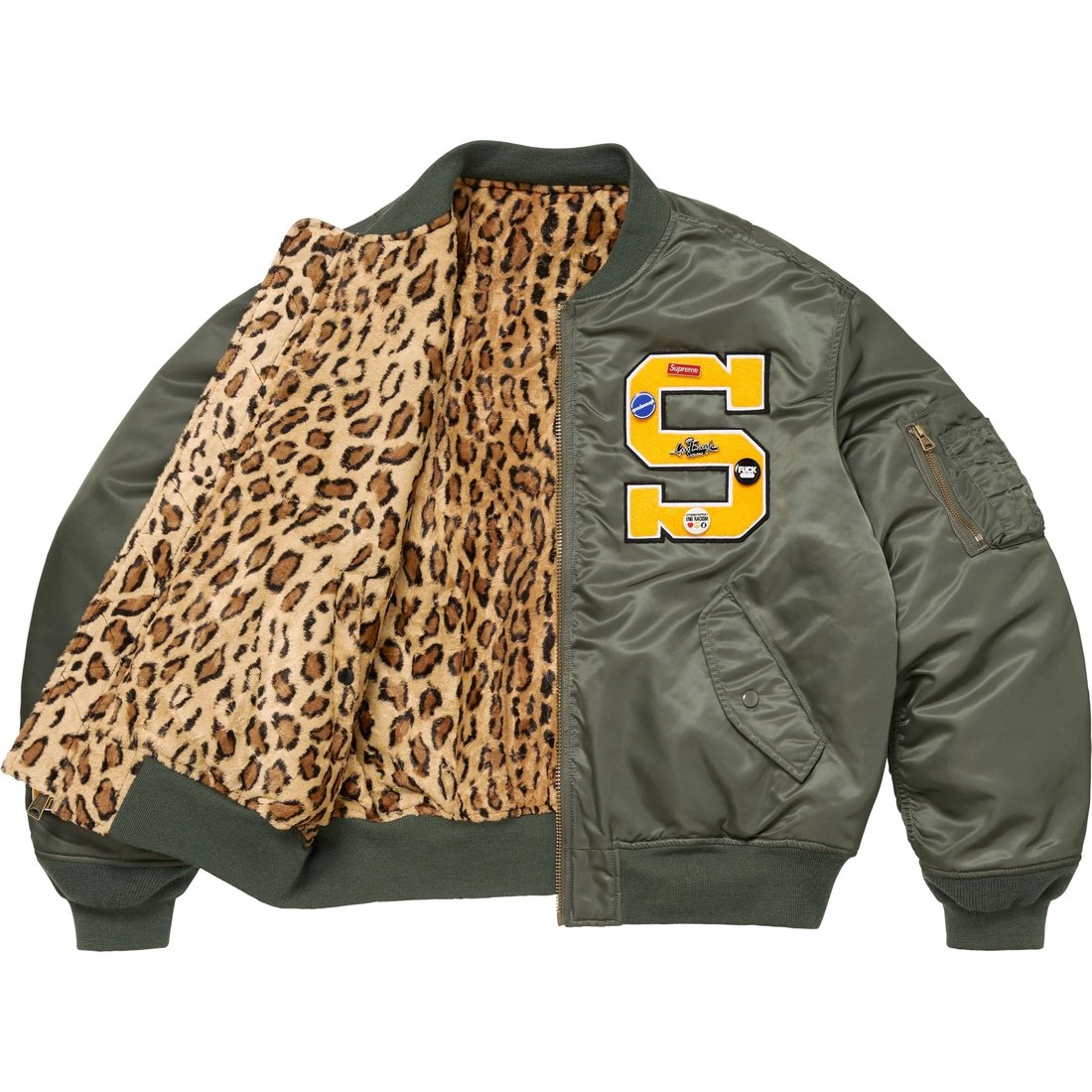 Supreme Supreme GOODENOUGH Reversible MA-1 (SS25) - Olive - $398