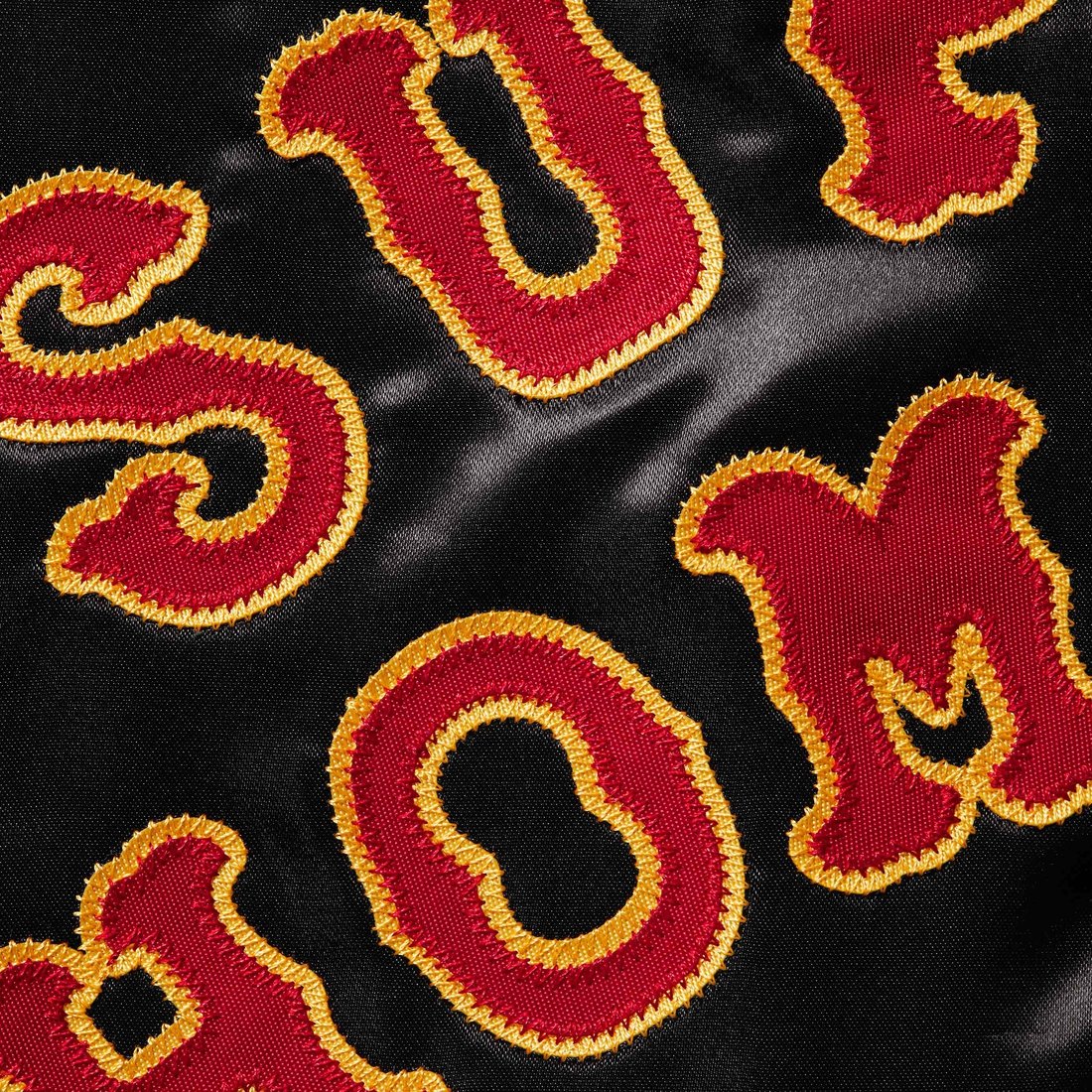 Supreme Supreme Homerun Satin Hooded Varsity Jacket (SS25) - Black - $288