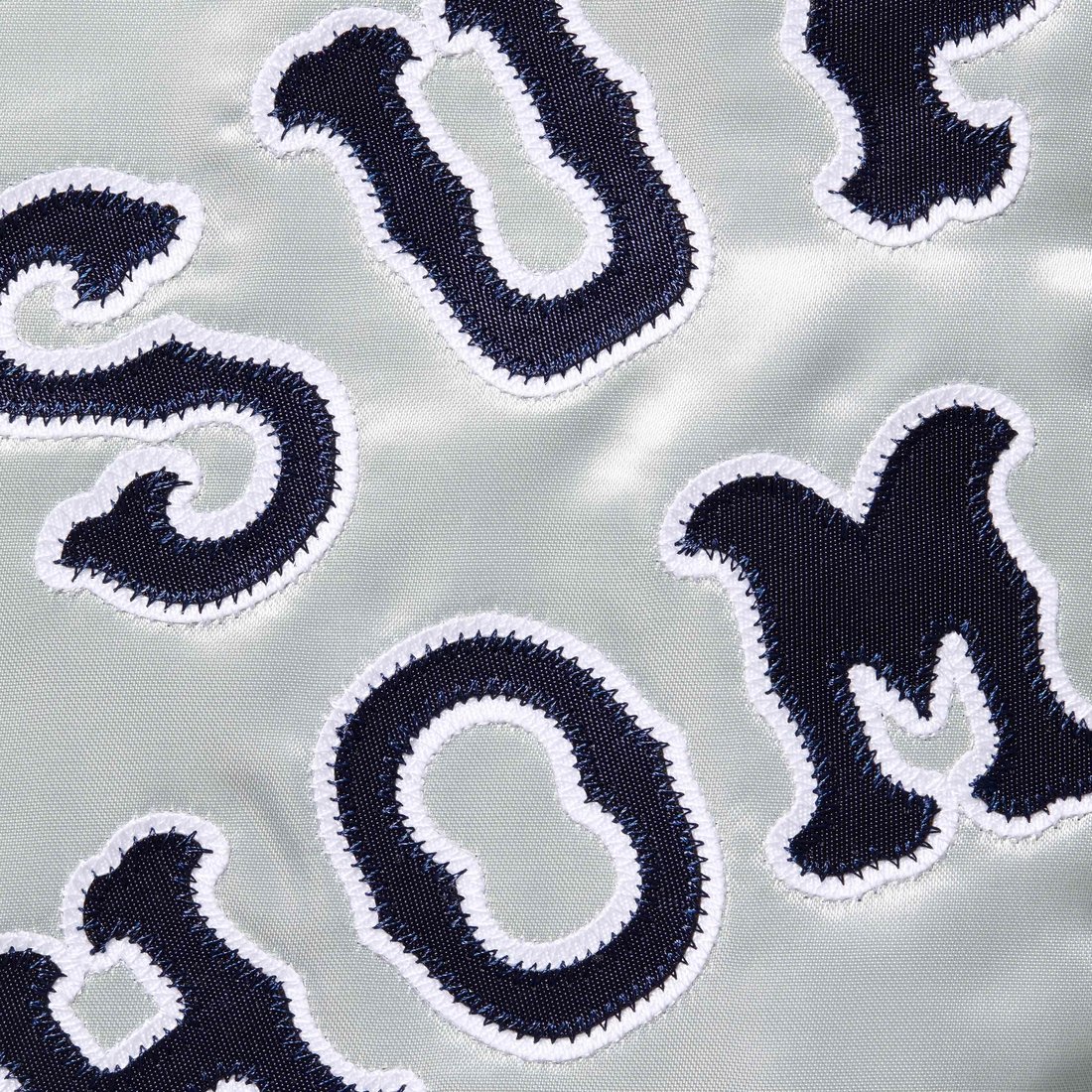 Supreme Supreme Homerun Satin Hooded Varsity Jacket (SS25) - Silver - $288