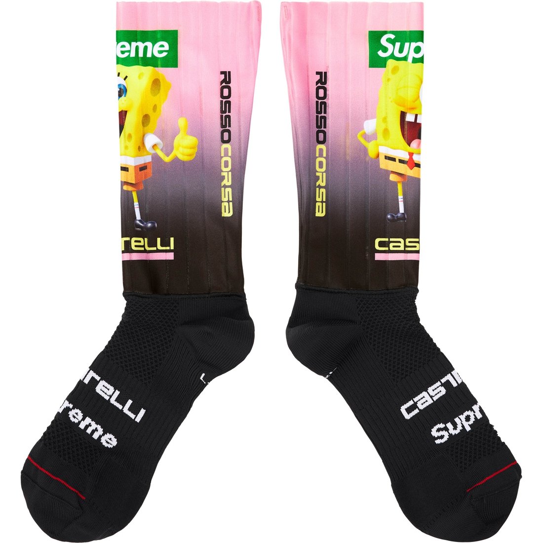 Supreme Supreme SpongeBob SquarePants Castelli Cycling Sock (1 Pack) (SS25) - Black - $54