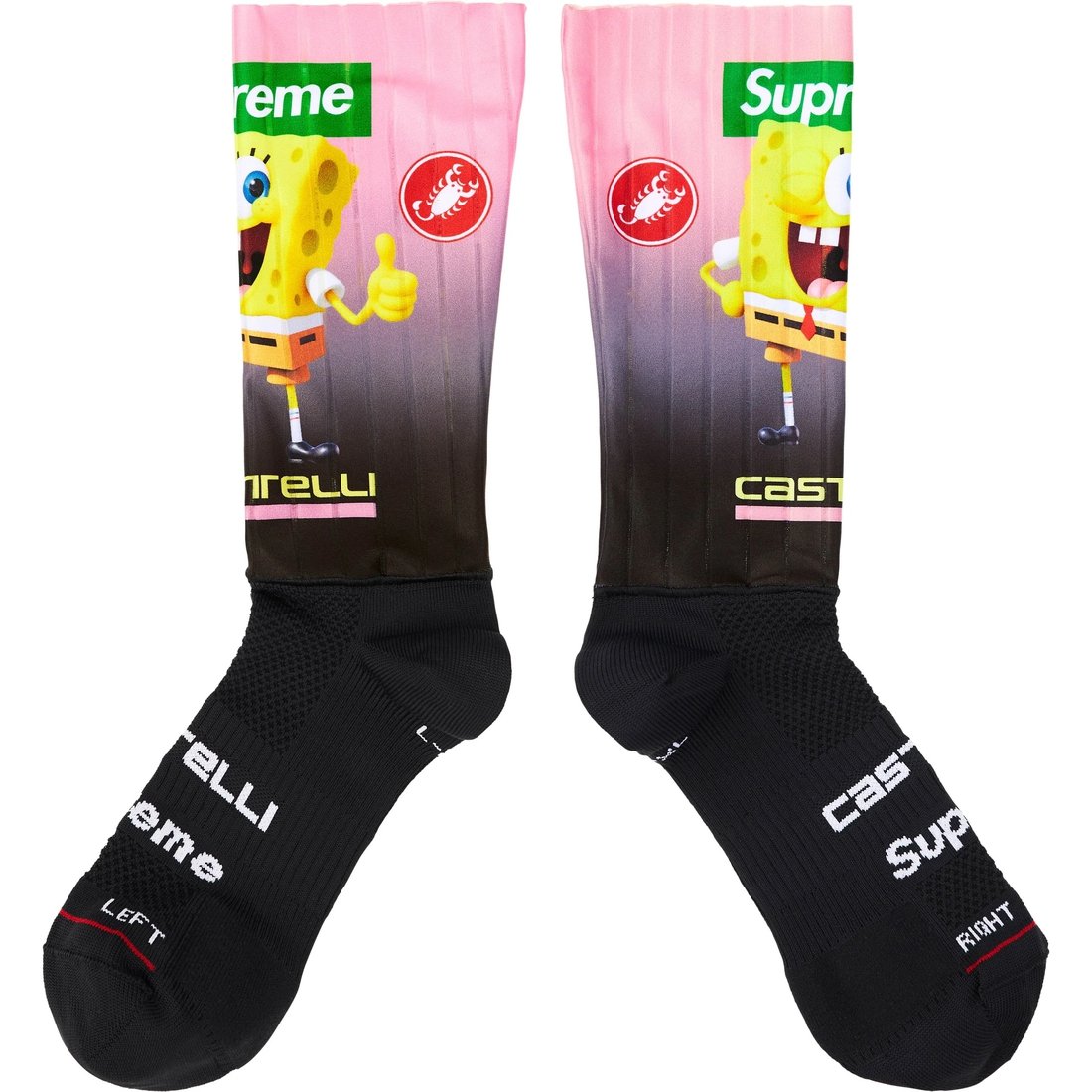 Supreme Supreme SpongeBob SquarePants Castelli Cycling Sock (1 Pack) (SS25) - Black - $54