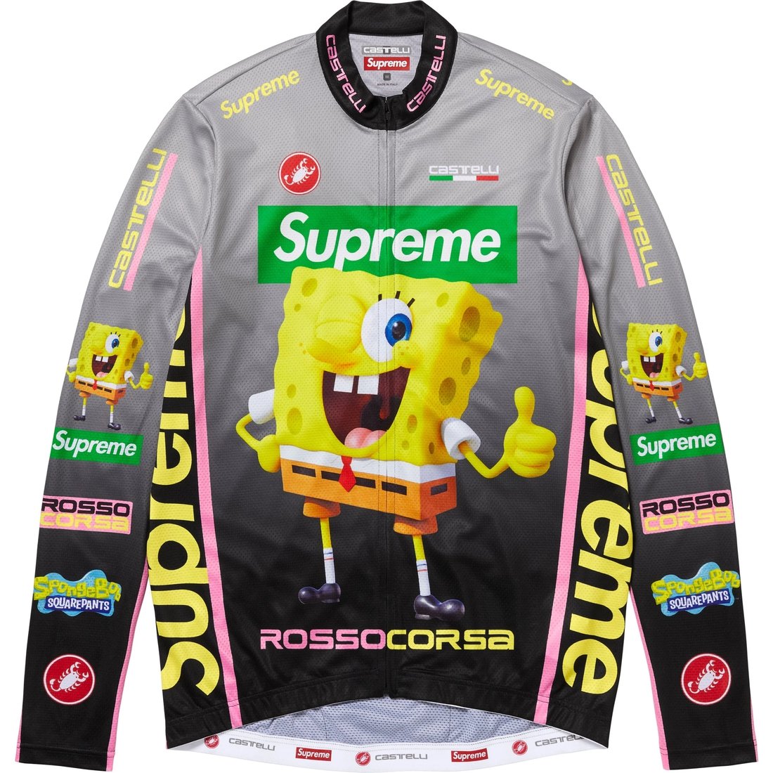 Supreme Supreme SpongeBob SquarePants Castelli L S Cycling Jersey (SS25) - Black - $198
